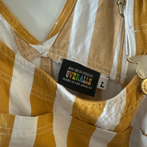 Striped Yellow and White Kids One Piece - Picture 3 of 5